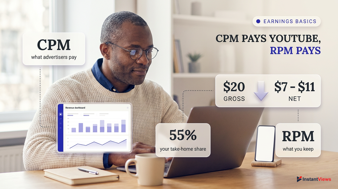 CPM vs. RPM and YouTube’s 45% Cut