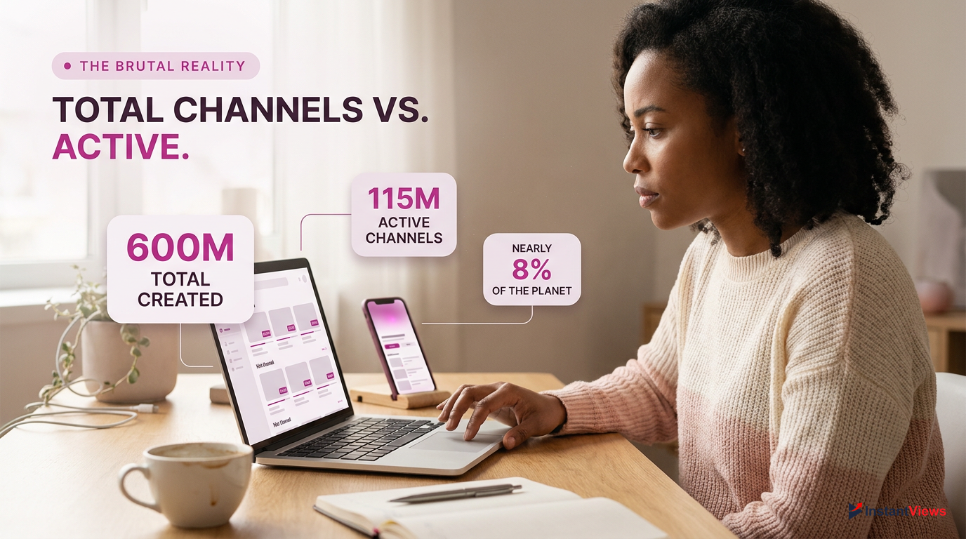 The Brutal Reality: Total Channels vs. Active Creators