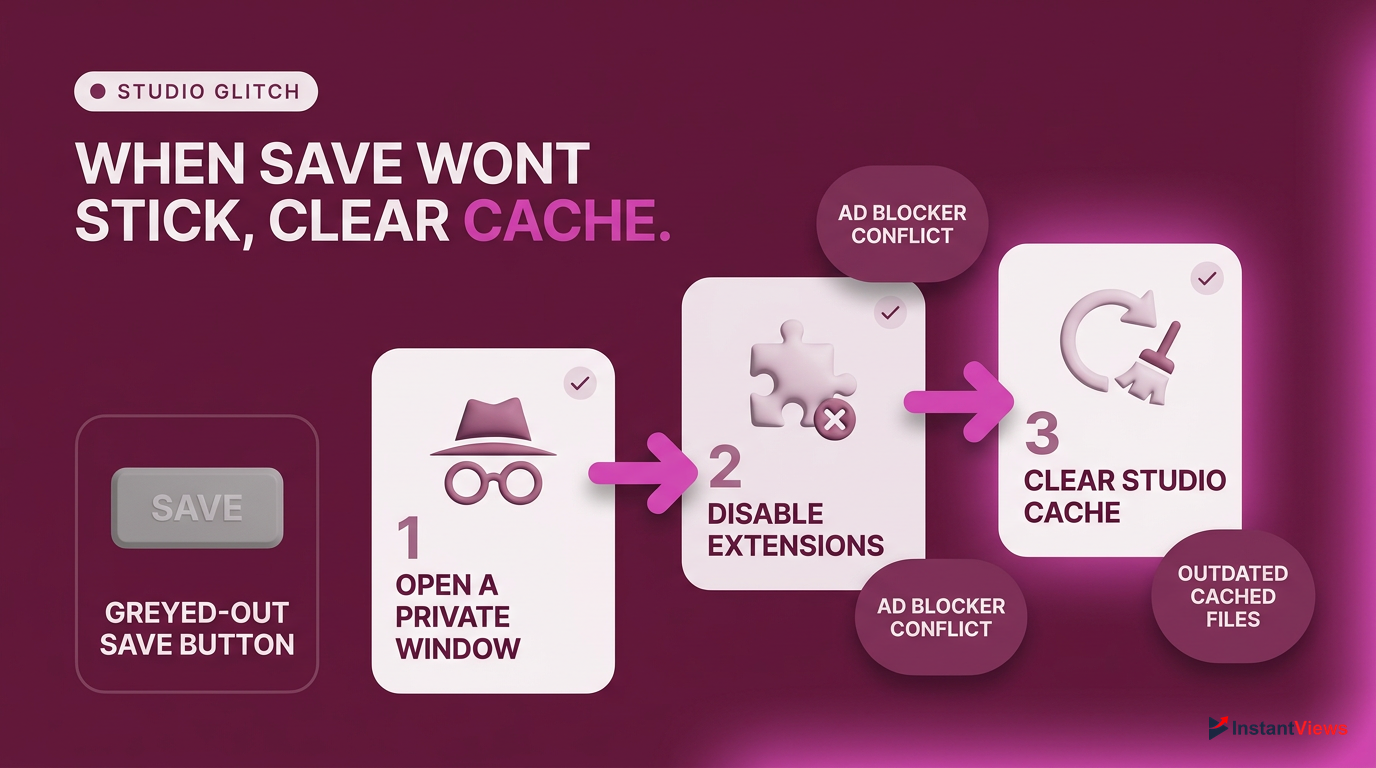 Fixing Browser and Cache Issues in YouTube Studio