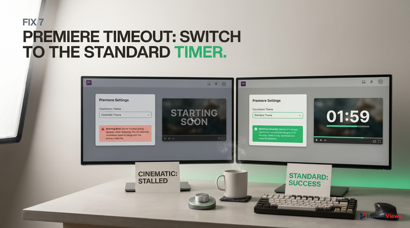 Fix 7: Troubleshoot Premiere Countdown Theme Errors